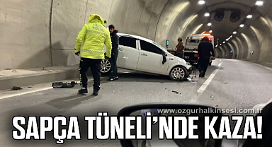 Sapça Tüneli’nde kaza!