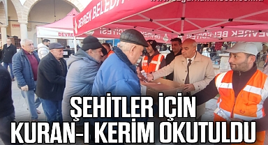 ŞEHİTLER İÇİN KURAN-I KERİM OKUTULDU