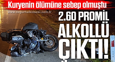 Sürücü 2.60 promil alkollü çıktı