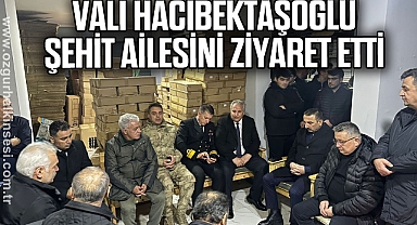 Vali Hacıbektaşoğlu şehit ailesini ziyaret etti