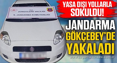 Yasa dışı sokulan araç Gökçebey'de yakalandı