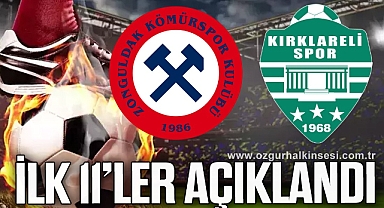 Zonguldak Kömürspor-Kırklareli maçında 11'ler açıklandı