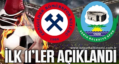 ZONGULDAK KÖMÜRSPOR – SERİK BELEDİYESPOR MAÇINDA 11'LER AÇIKLANDI
