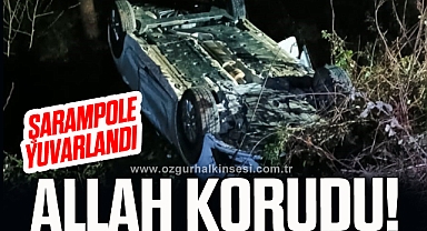 2 genç burnu bile kanmadan kurtuldu