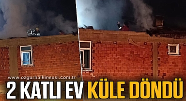 2 katlı ev küle döndü