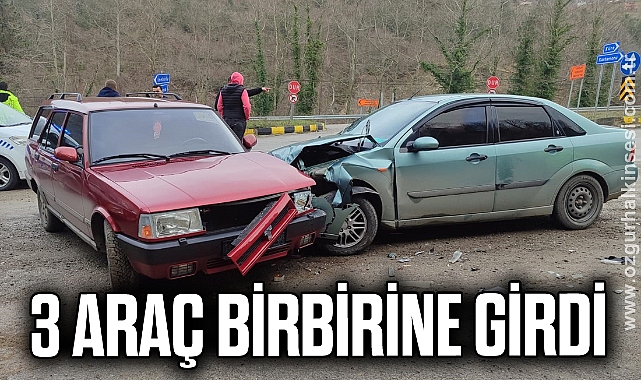 3 araç birbirine girdi