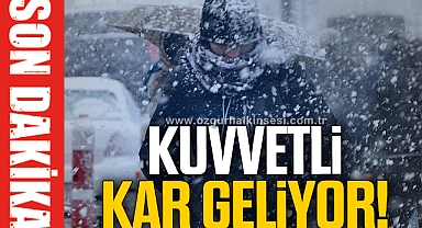 AFAD UYARDI... KAR GELİYOR!