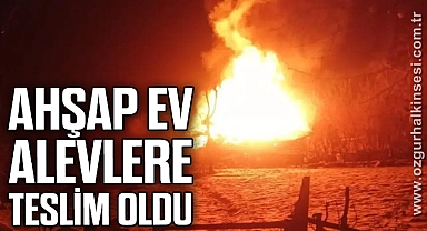 Ahşap ev alevlere teslim oldu