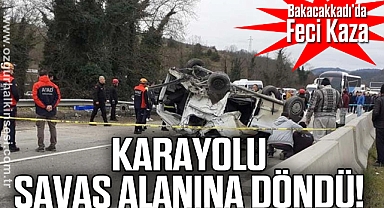 BAKACAKKADI'DA FECİ KAZA: 1 ÖLÜ 2 YARALI