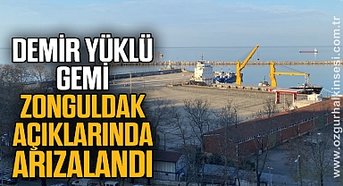 Demir yüklü gemi Zonguldak açıklarında arızalandı