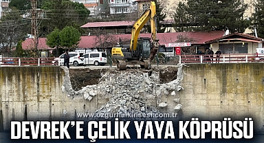 Devrek'e Çelik Yaya Köprüsü yapımı başladı
