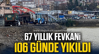 Fevkani Köprüsü'nün 106 günde yıkımı tamamlandı