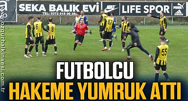 Futbolcu, amatör maçta hakeme yumruk attı