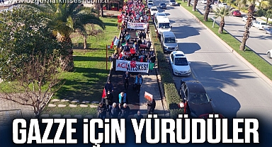 Gazze'ye destek yürüyüşü düzenlendi