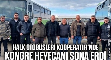 Halk Otobüsleri Kooperatifi'nde kongre heyecanı sona erdi