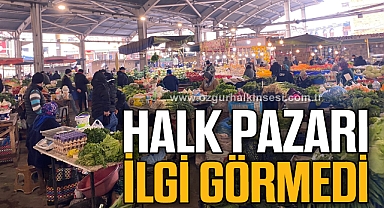 Halk pazarı ilgi görmedi