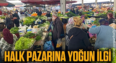 Halk pazarına yoğun ilgi