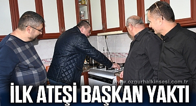 İlk ateşi Başkan Nuri Tekin yaktı