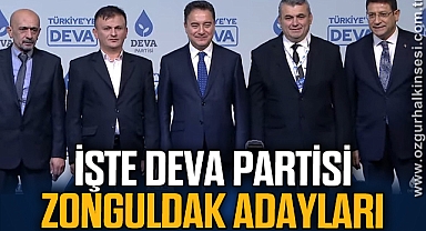 İŞTE DEVA PARTİSİ ZONGULDAK ADAYLARI