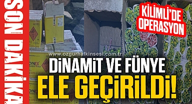 KİLİMLİ'DE DİNAMİT VE FÜNYE ELE GEÇİRİLDİ