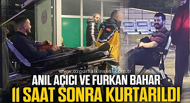 Mahsur kalan işçiler 11 saat sonra kurtarıldı