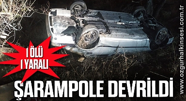 Şarampole devrildi: 1 ölü, 1 yaralı