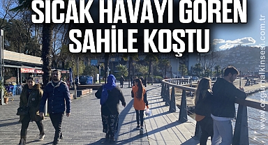 Sıcak havayı gören sahile koştu