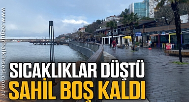 Sıcaklıklar düştü, sahil boş kaldı