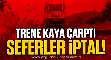 Kayalar demir yolunu kapattı, seferler ertelendi