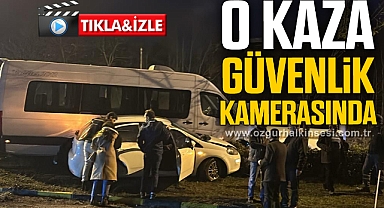 Üç kişinin yaralandığı kaza güvenlik kamerasında