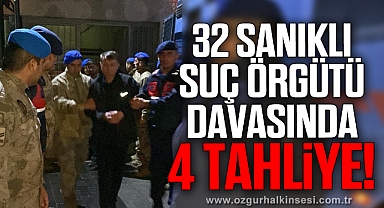 Zonguldak'ta 32 sanıklı suç örgütü davasında 4 tahliye