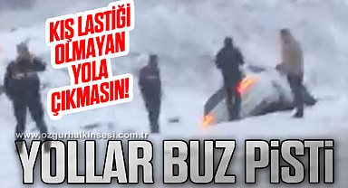 ZONGULDAK'TA YOLLAR BUZ PİSTİ!