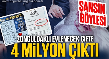 ZONGULDAKLI EVLENECEK ÇİFTE 4 MİLYON ÇIKTI
