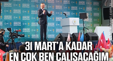 Başkan Alan, “31 Mart’a kadar en çok ben çalışacağım”