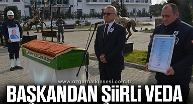 Başkandan şiirli veda