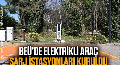 BEÜ’de Elektrikli Araç Şarj İstasyonları Kuruldu