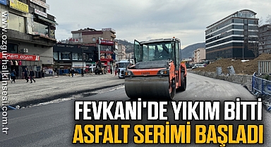 Fevkani'de yıkım bitti, asfalt serimi başladı