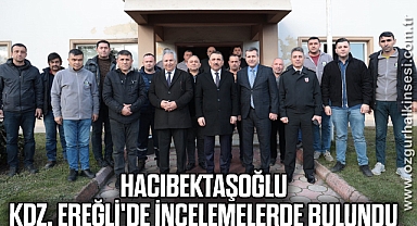 Hacıbektaşoğlu, Kdz. Ereğli'de incelemelerde bulundu