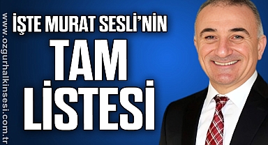 İŞTE MURAT SESLİ’NİN TAM LİSTESİ