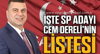 İŞTE SP ADAYI CEM DERELİ’NİN LİSTESİ