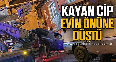 Kayan cip evin önüne düştü