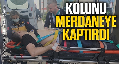 Kolunu merdanaye kaptıran işçi ağır yaralandı
