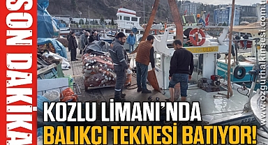Kozlu Limanı'nda balıkçı teknesi batıyor!