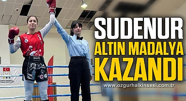Sudenur, Altın Madalya Kazandı
