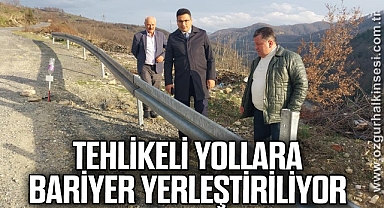 Tehlikeli yollara çelik bariyer yerleştiriliyor