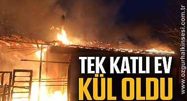 Tek katlı ev kül oldu
