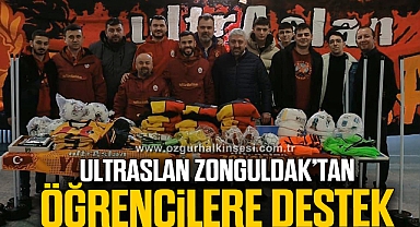 UltrAslan Zonguldak’tan öğrencilere spor malzemesi desteği