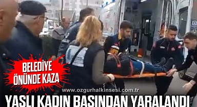 YAŞLI KADIN BAŞINDAN YARALANDI