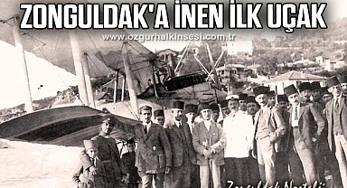 ZONGULDAK'A İNEN İLK UÇAK...