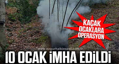 Zonguldak'ta 10 kaçak ocak imha edildi